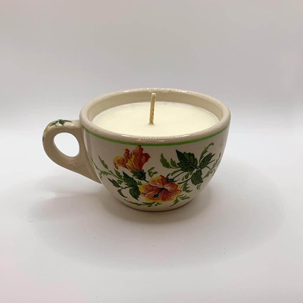 Atlantic Coastline Railroad Ceramic Teacup - Sweet Cider & Fig Candle