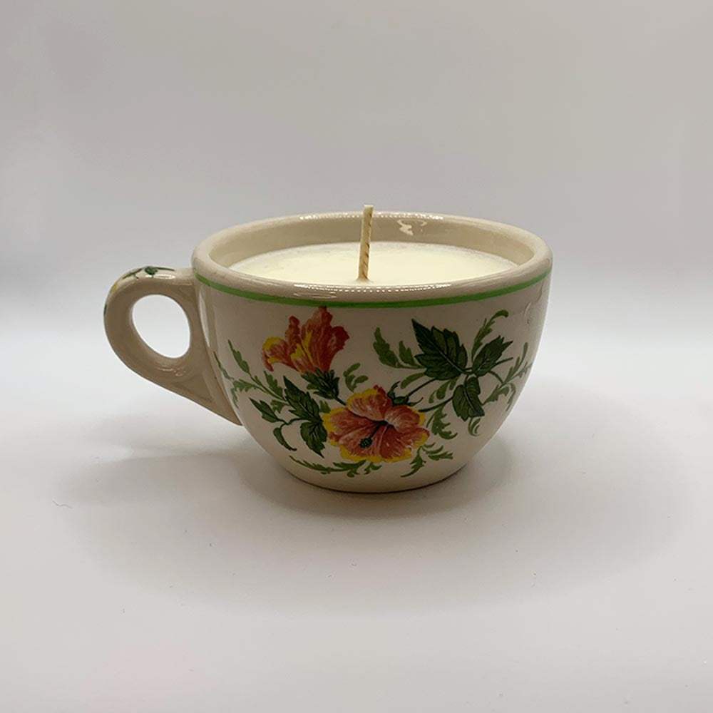 Atlantic Coastline Railroad Ceramic Teacup - Sweet Cider & Fig Candle