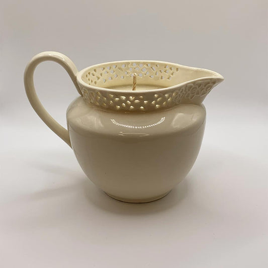 Godinger & Co. Lace Creamer Ceramic Dish - Spiced Apple Chai Candle