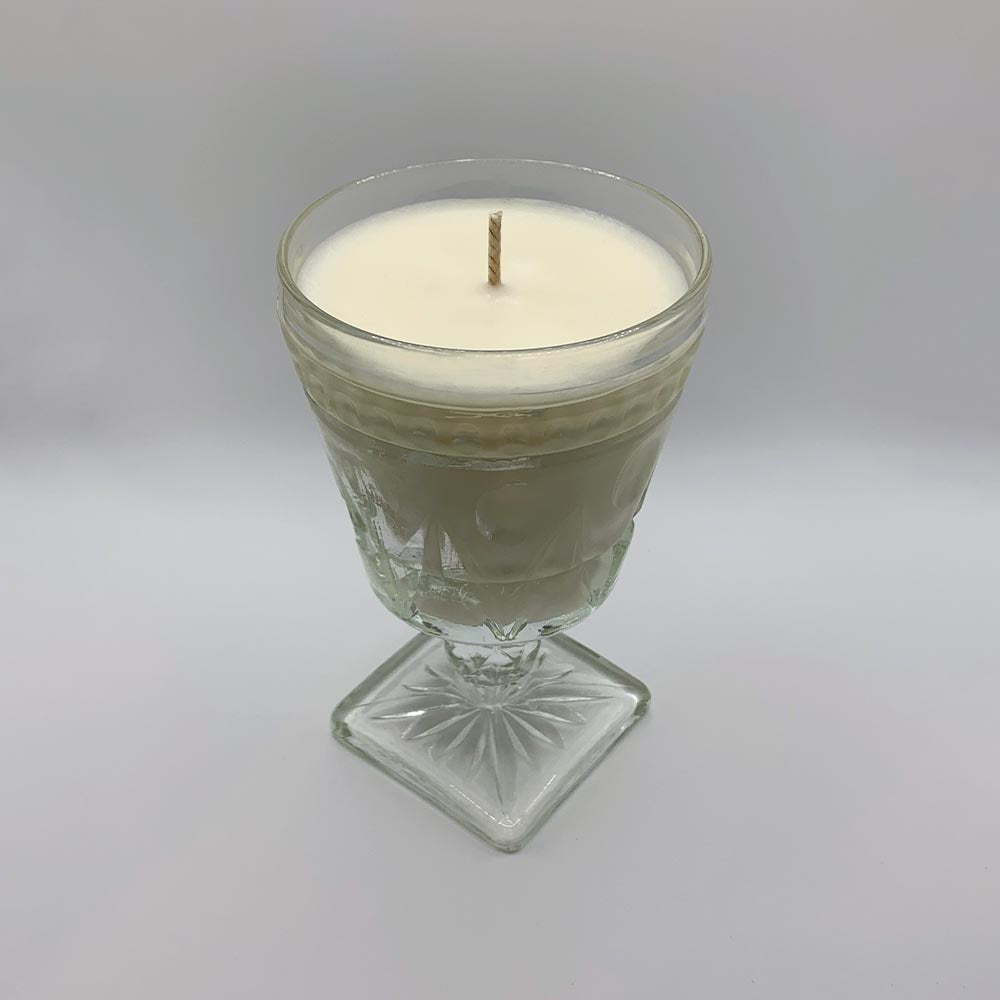 Indiana Glass Park Lane Goblet - Spiced Apple Chai Candle