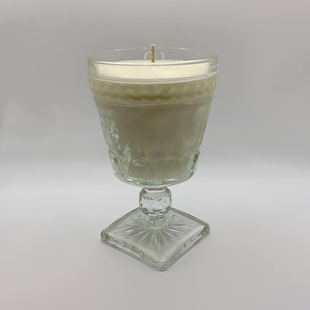 Indiana Glass Park Lane Goblet - Spiced Apple Chai Candle