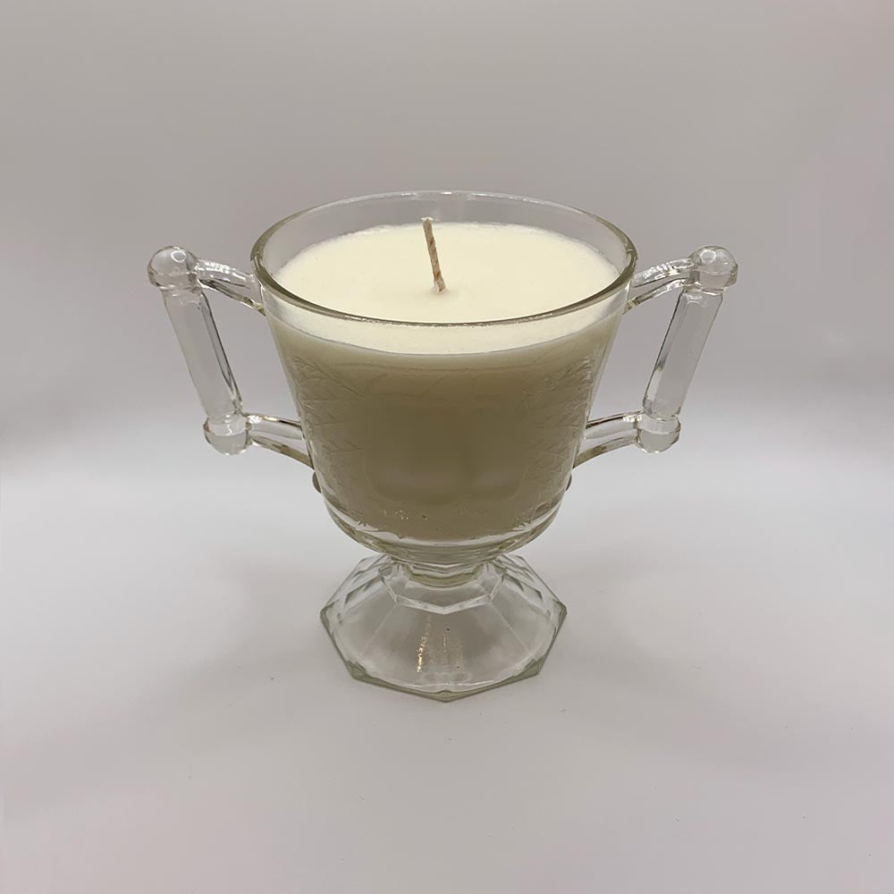 Pear Pointed Handles Vintage Clear Glass - Spiced Apple Chai Candle